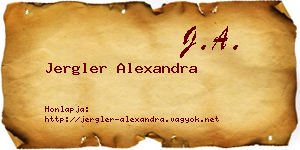 Jergler Alexandra névjegykártya